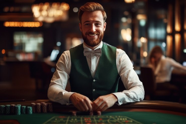 Antarmuka permainan Infinite Blackjack bujangtoto menampilkan kartu pemain, kartu dealer, dan tombol aksi